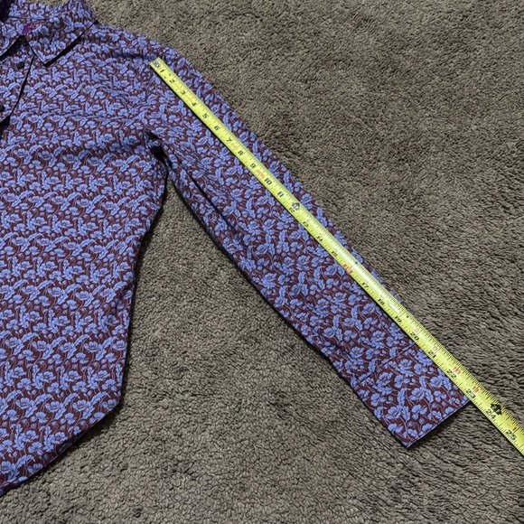 J Crew “Made with Liberty” Fabric Button Up Blouse-100% Cotton-6-Like New-Purple - Picture 15 of 16